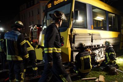 Entgleiste Stadtbahn Gnesener Str Bad Cannstatt Stuttgart